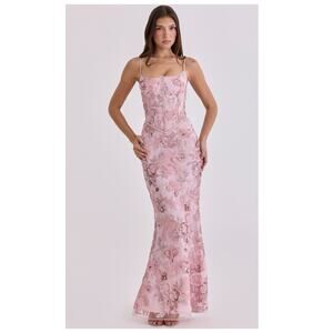 milena dark cherry corset maxi dress House of CB | Dresses | everyday shop 2.0 5% Elastane Red Mock Neck Gold Color:Silver as pic